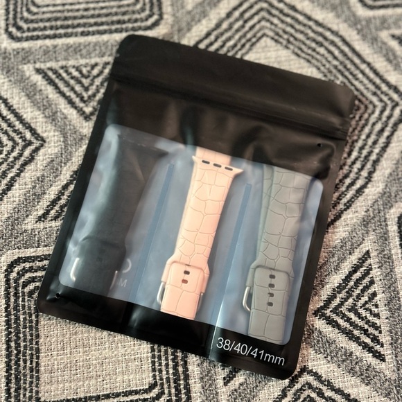 Other - New Gray, Pink, and Black 38/40/41mm Apple Watch bands